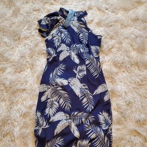 Navy leaf dress